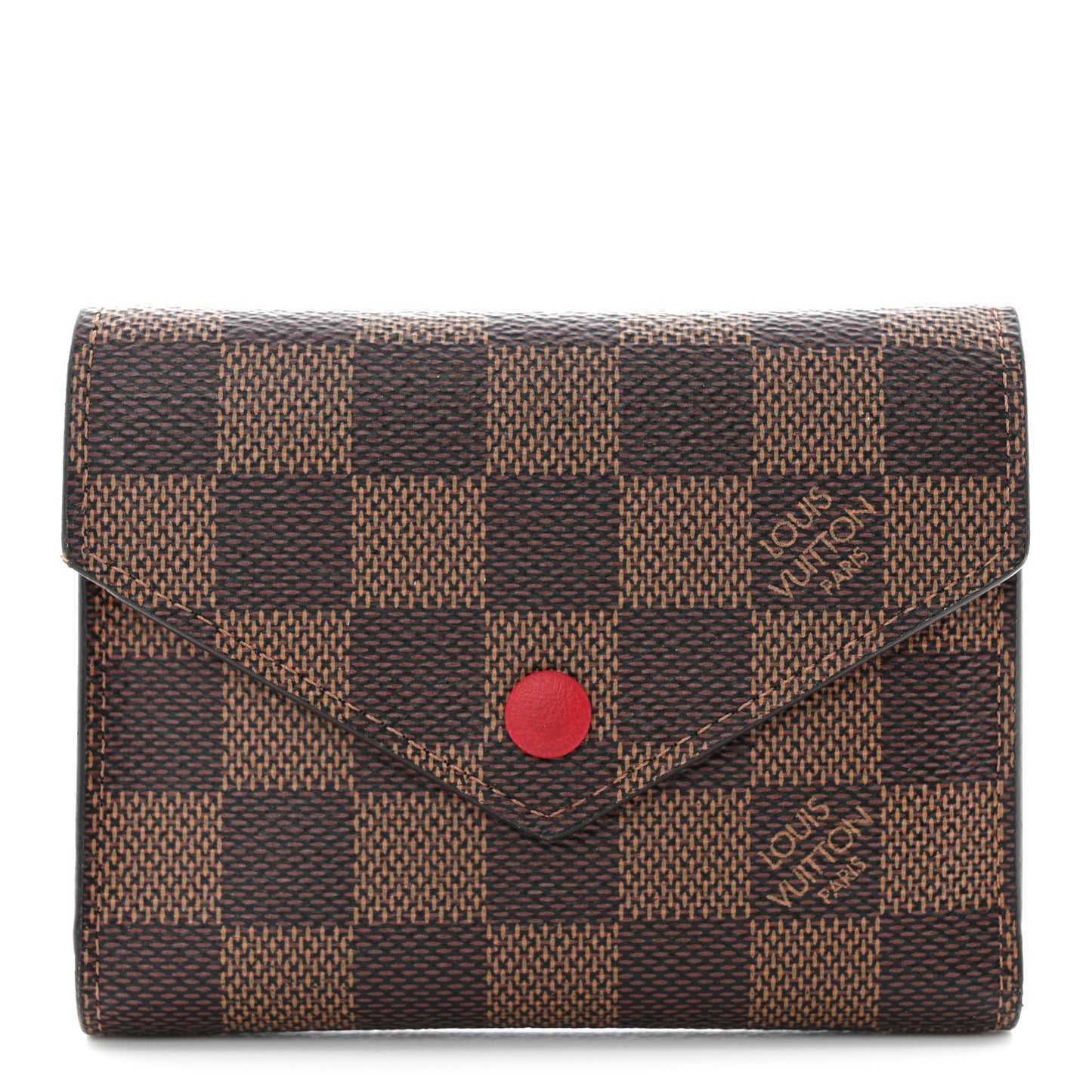 Damier Ebene Victorine Wallet Cherry