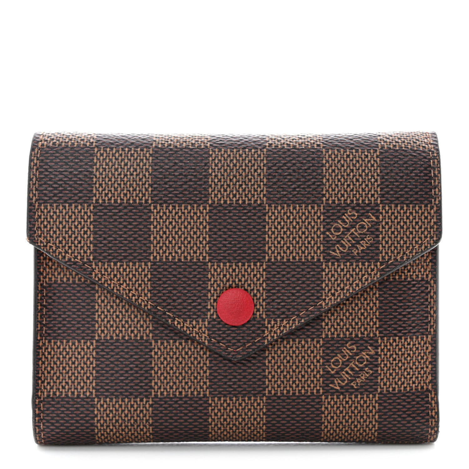 Louis Vuitton Damier Ebene Victorine Wallet Cherry 1 of 8