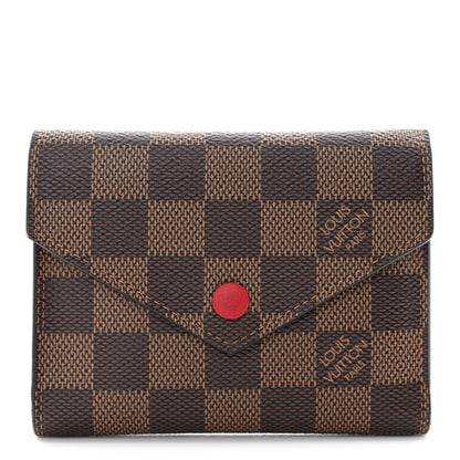 Louis Vuitton Damier Ebene Victorine Wallet Cherry 1 of 8