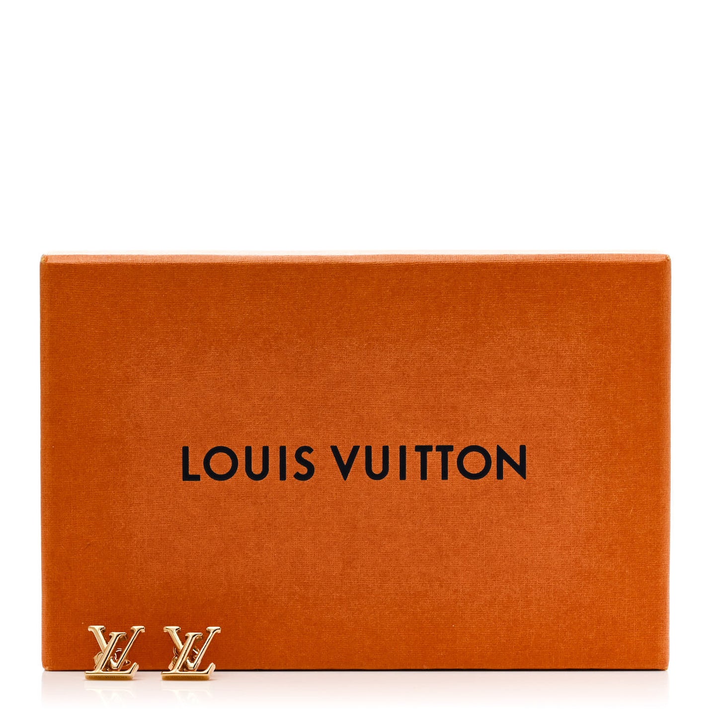 Metal Enamel LV Iconic Earrings Gold