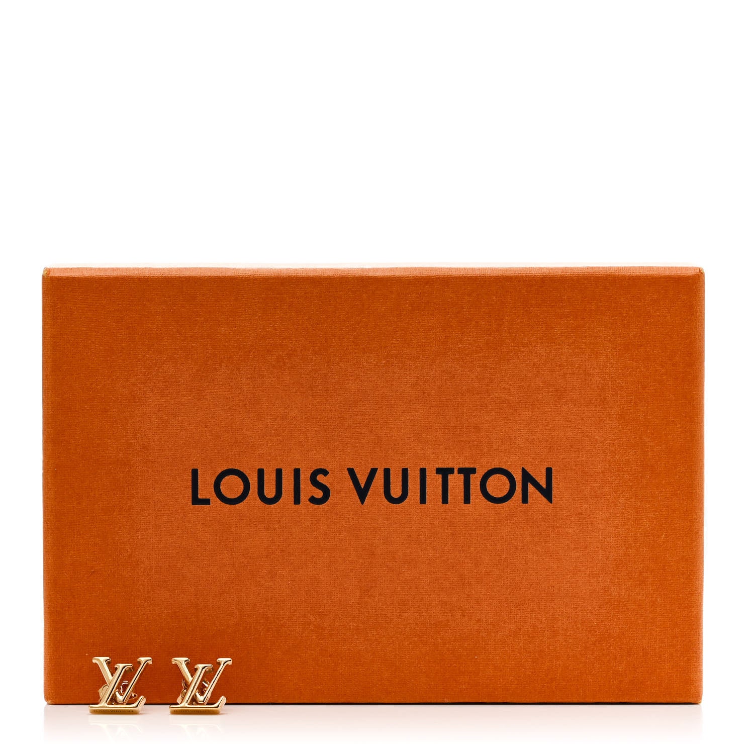 Louis Vuitton Metal Enamel LV Iconic Earrings Gold 5 of 5