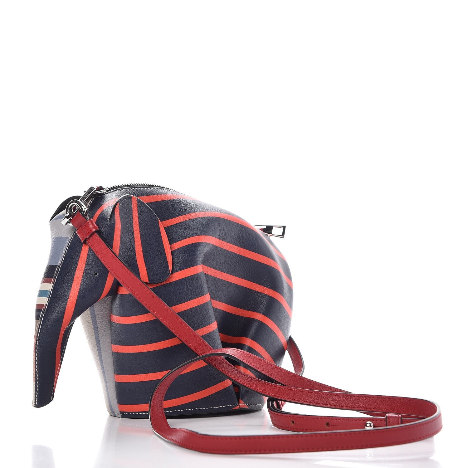Loewe Calfskin Strip Mini Elephant Crossbody Bag Multicolor 3 of 7