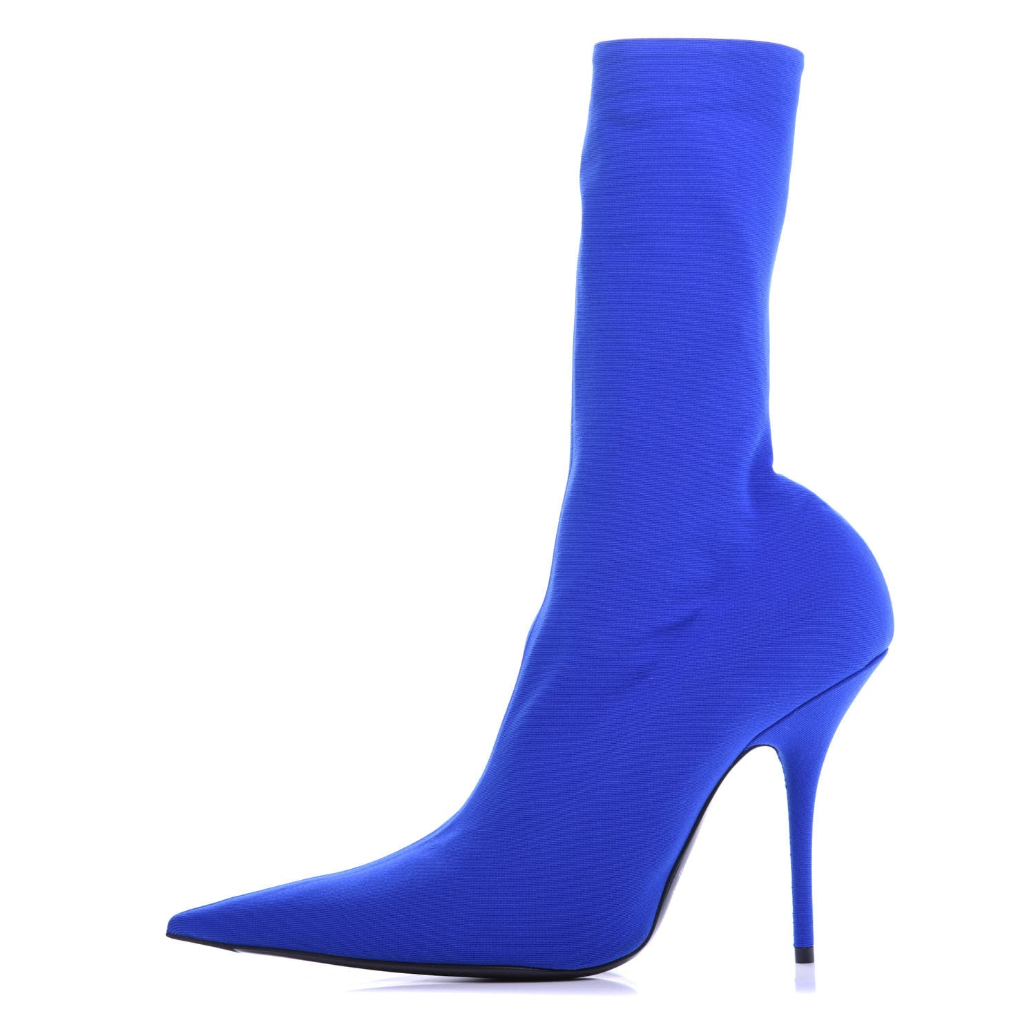 Balenciaga Jersey Crepe Pointed Toe Knife Booties 40 Bleu Sapphir 1 of 8