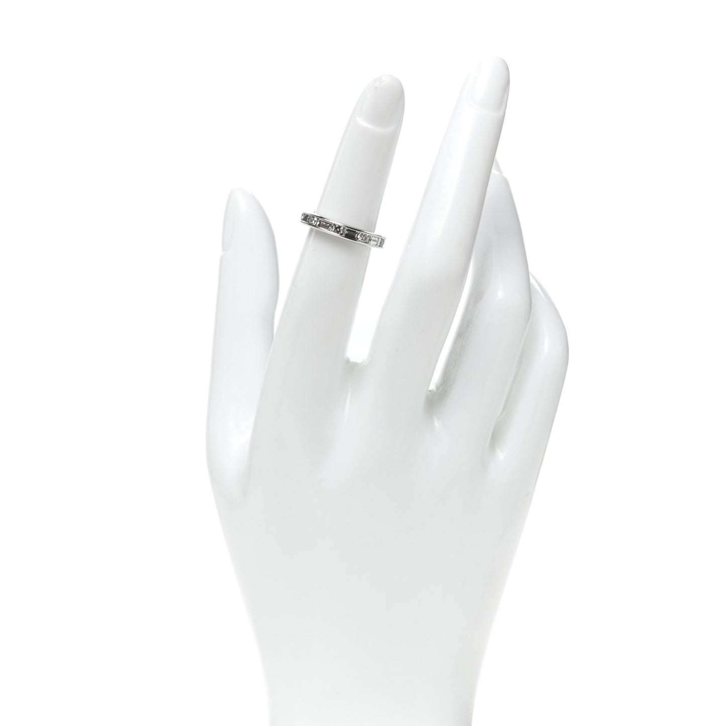 Platinum Diamond Baguette Channel Set Wedding Band Ring 48 4.5