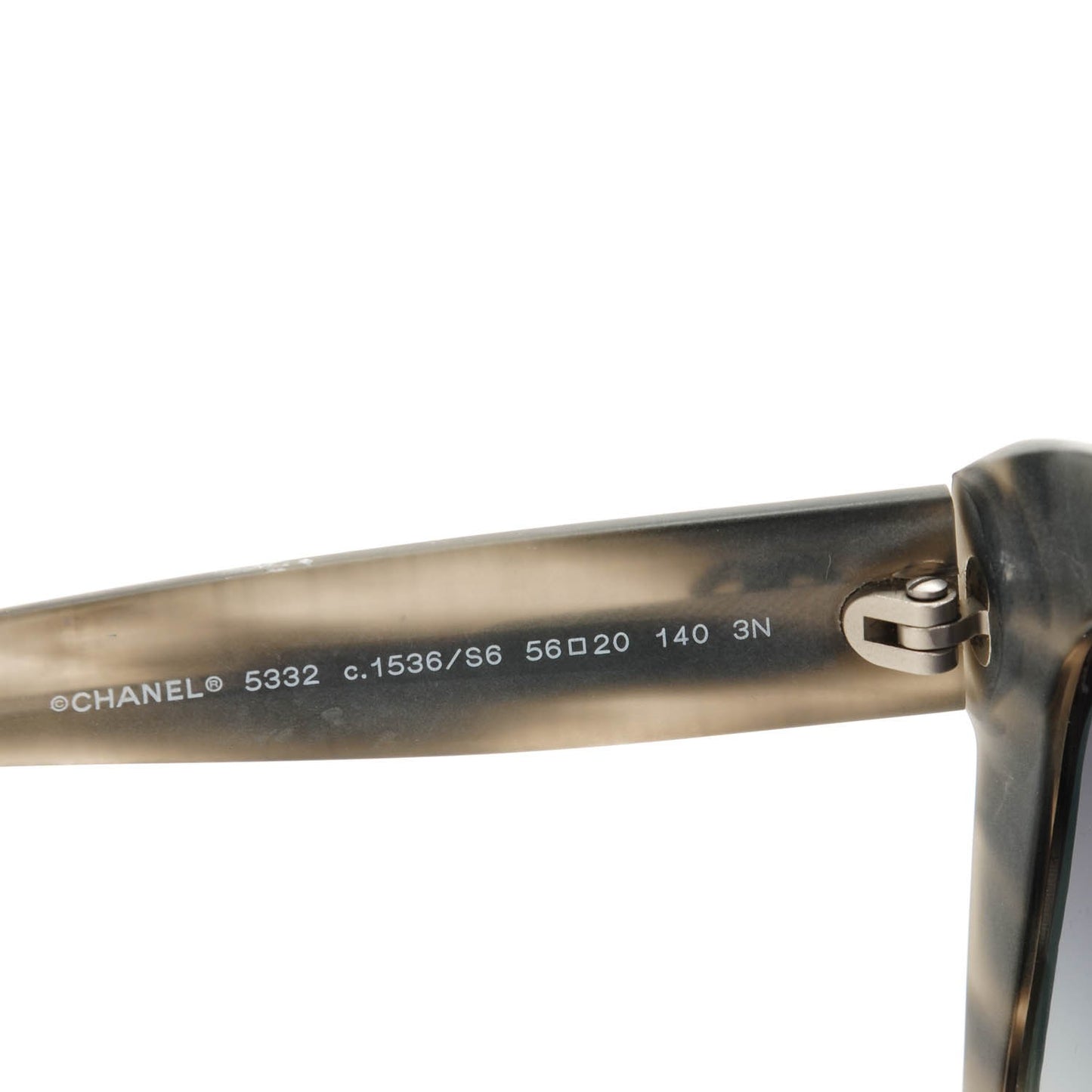Tweed Effect CC Polarized Butterfly Signature Sunglasses 5332 Grey