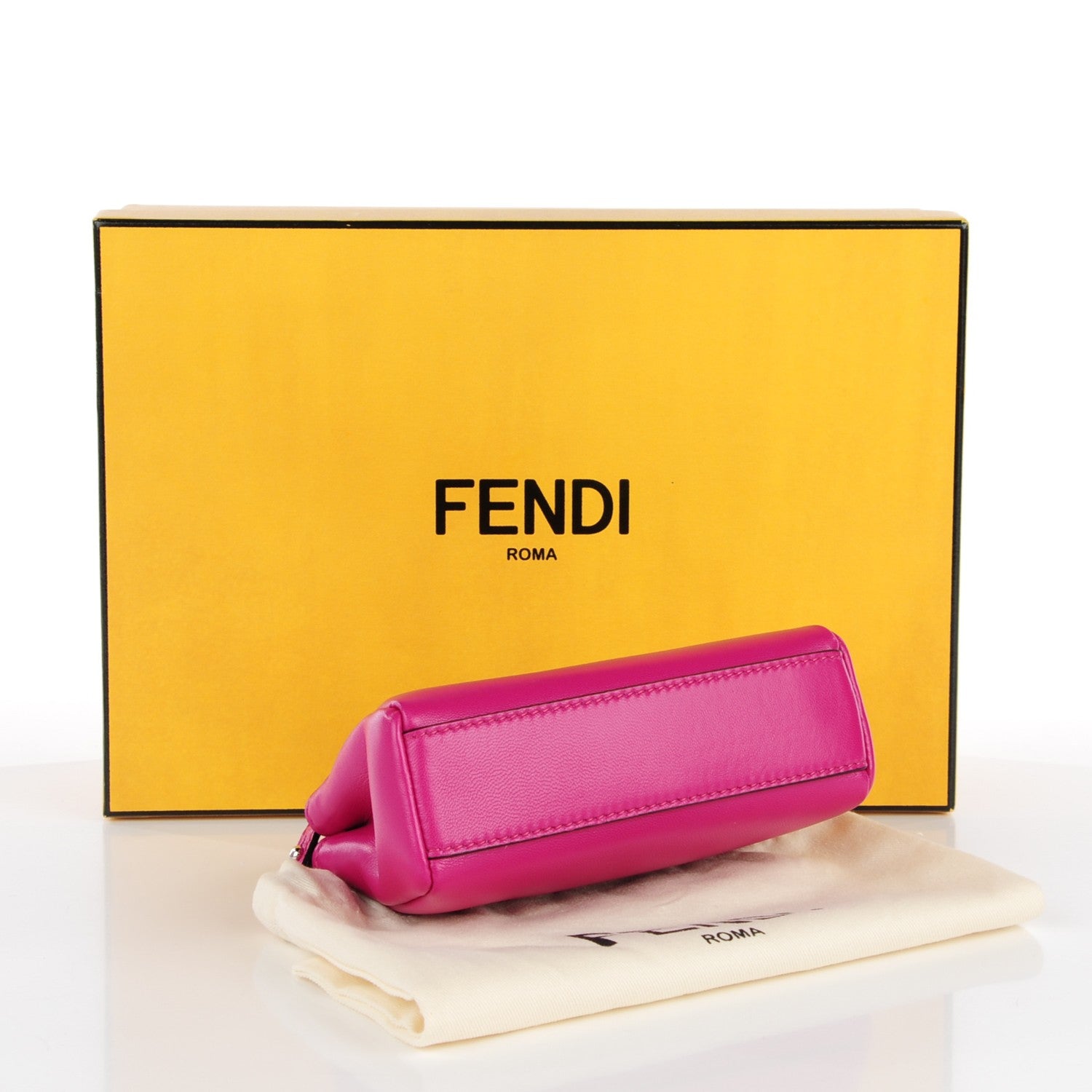 Fendi Nappa Micro Peekaboo Iconic Satchel Magenta 4 of 8