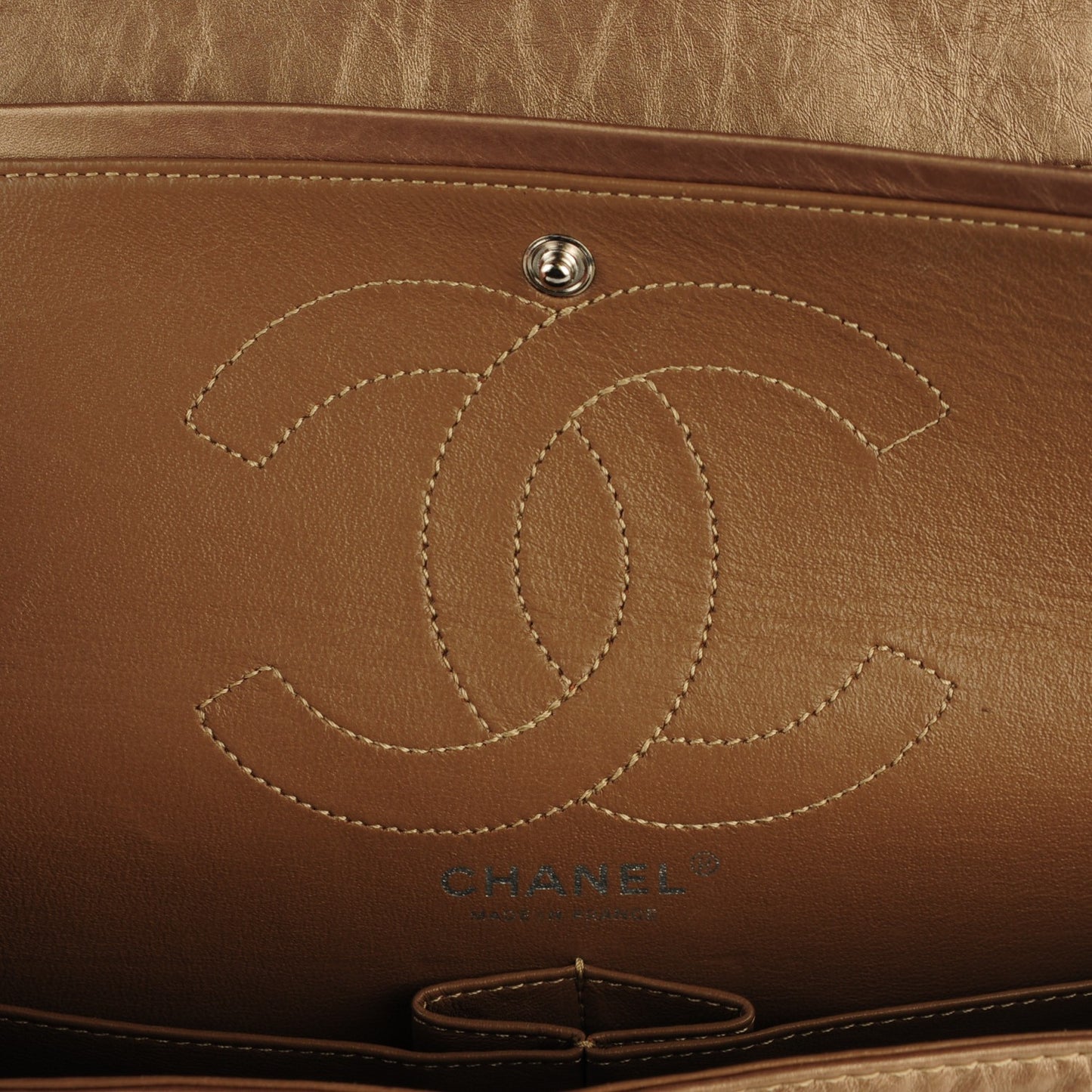 Metallic Aged Calfskin Quilted 2.55 Reissue 226 Flap Dark Gold
