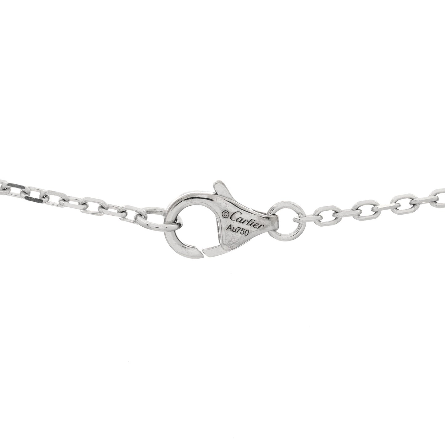 18K White Gold Diamond Interlocking LOVE Paved Necklace