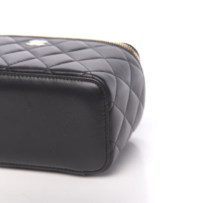 Chanel Lambskin Quilted Small Vanity Case With Chain Black 10 of 11