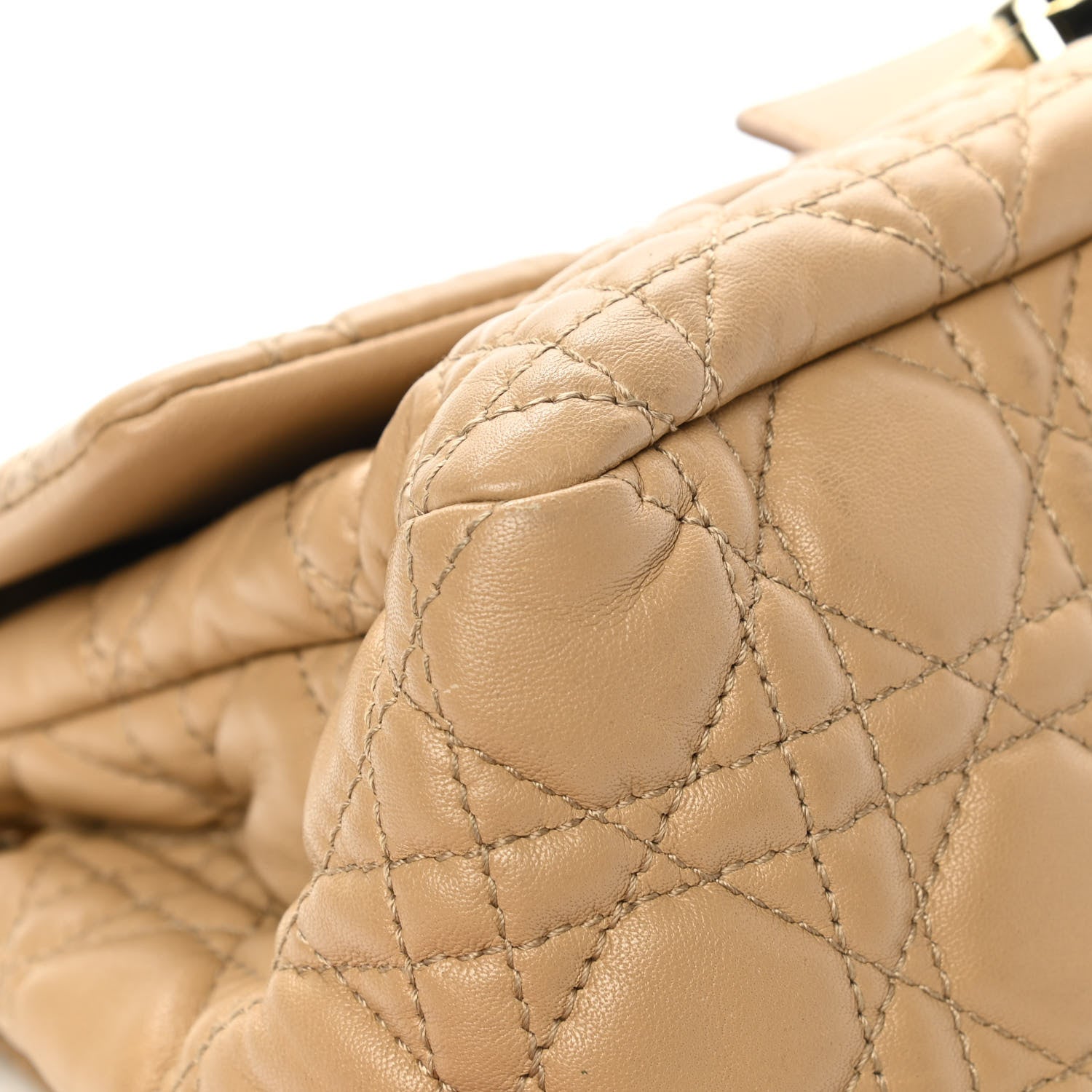 Christian Dior Lambskin Cannage New Lock Flap Beige 9 of 18