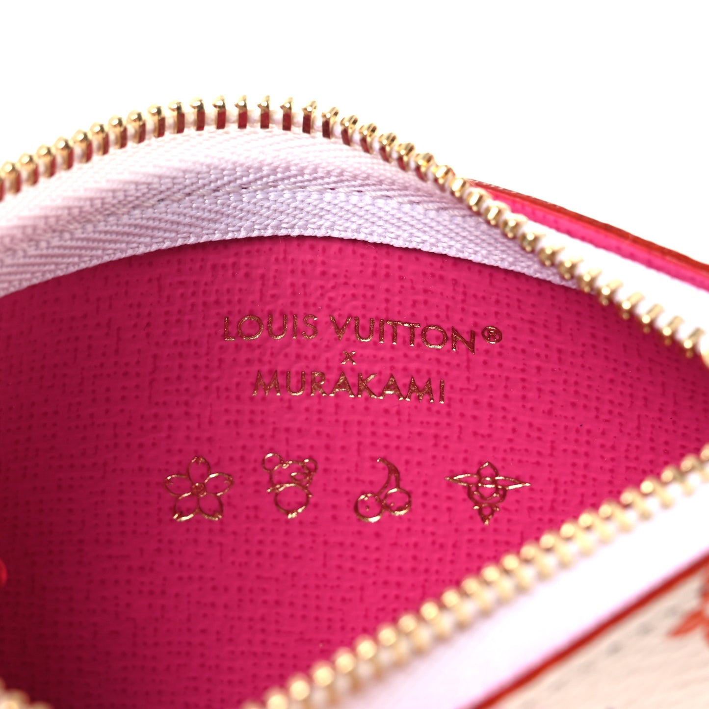 LV X TM Monogram Multicolor Key Pouch White