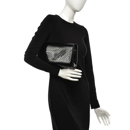 Gucci Patent Microguccissima Medium Broadway Clutch Black 2 of 7