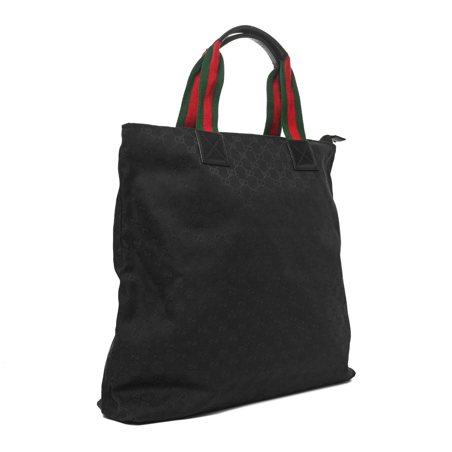 Gucci GG Monogram Large Web Handle Vertical Tote Black 2 of 10