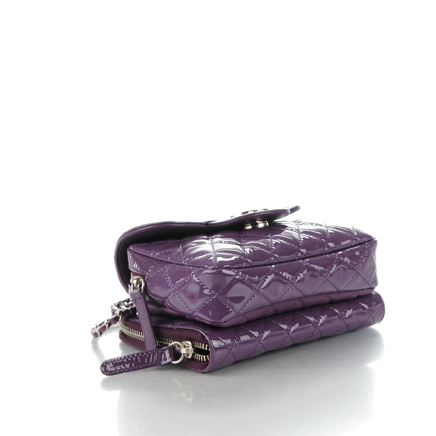 Patent Brilliant Mini Flap WOC Bag Violet