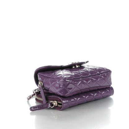 Chanel Patent Brilliant Mini Flap WOC Bag Violet 4 of 8