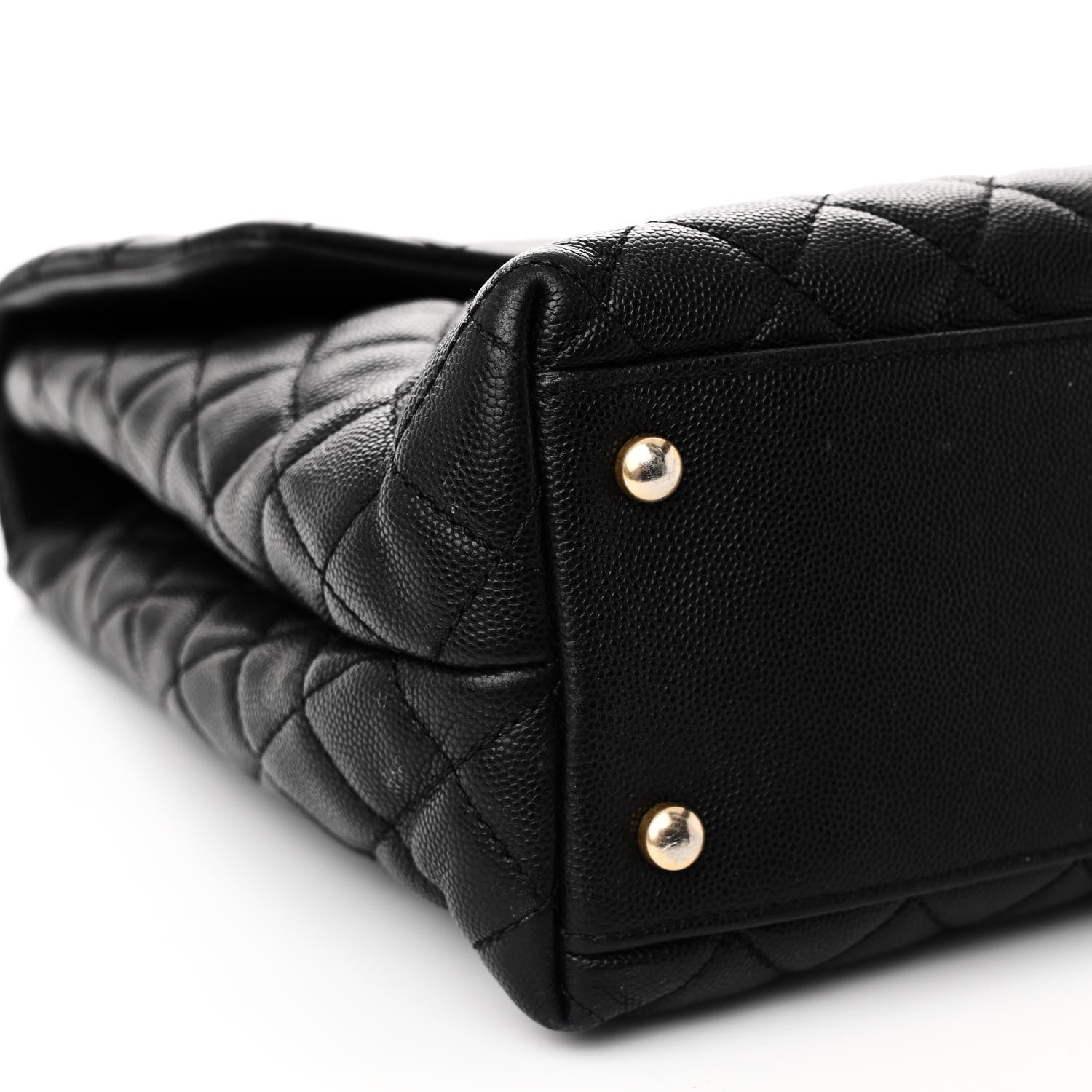 Chanel Caviar Lizard Quilted Large Coco Handle Flap Black 9 of 12