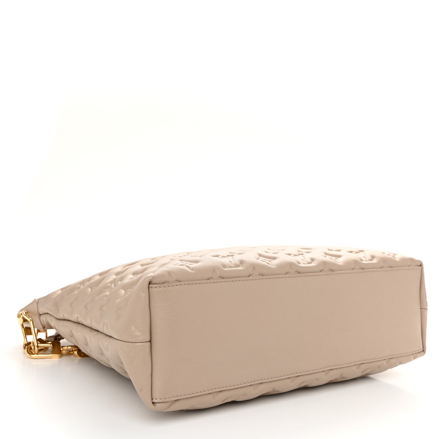 Lambskin Embossed Monogram Coussin Hobo MM Galet