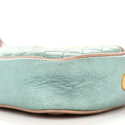Gucci Laminated Nappa Trapuntata Mini Zumi Dome Shoulder Bag Rosa Lago Rame 10 of 11