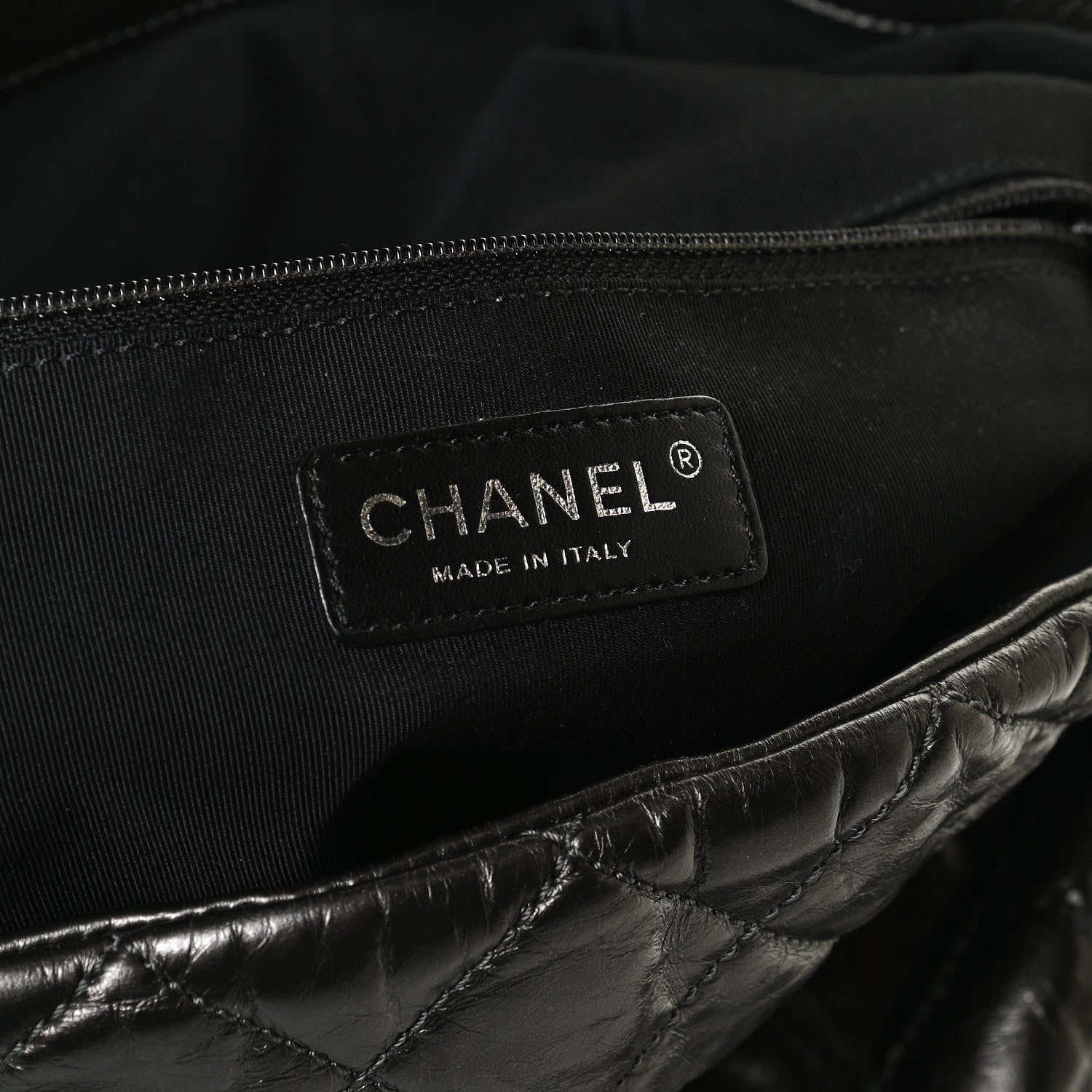 Chanel Metallic Calfskin Quilted Large Chain Me Hobo Dark Grey 6 of 10