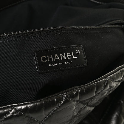 Chanel Metallic Calfskin Quilted Large Chain Me Hobo Dark Grey 6 of 10