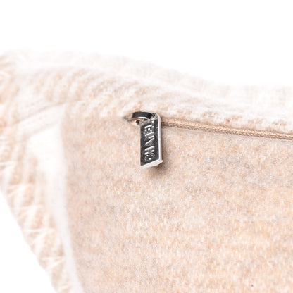 Chanel Wool Cashmere CC Pillow Ivory Havana Beige 7 of 7