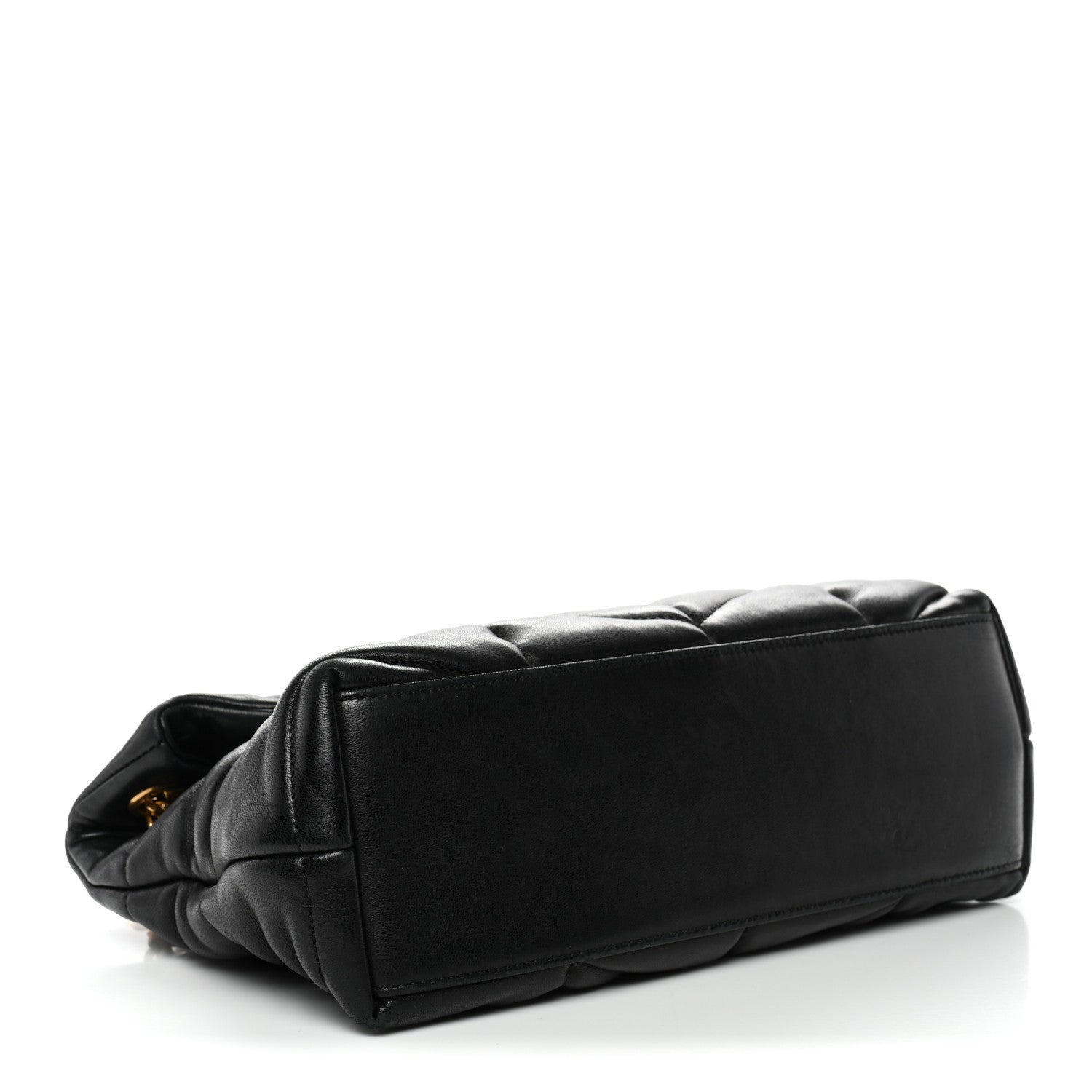 Saint Laurent Lambskin Quilted Small Loulou Puffer Monogram Chain Satchel Black 4 of 12