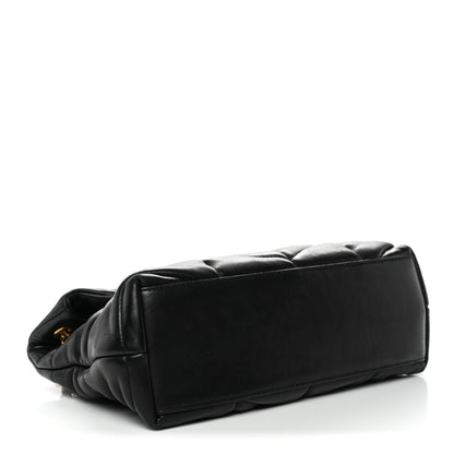 Saint Laurent Lambskin Quilted Small Loulou Puffer Monogram Chain Satchel Black 4 of 12