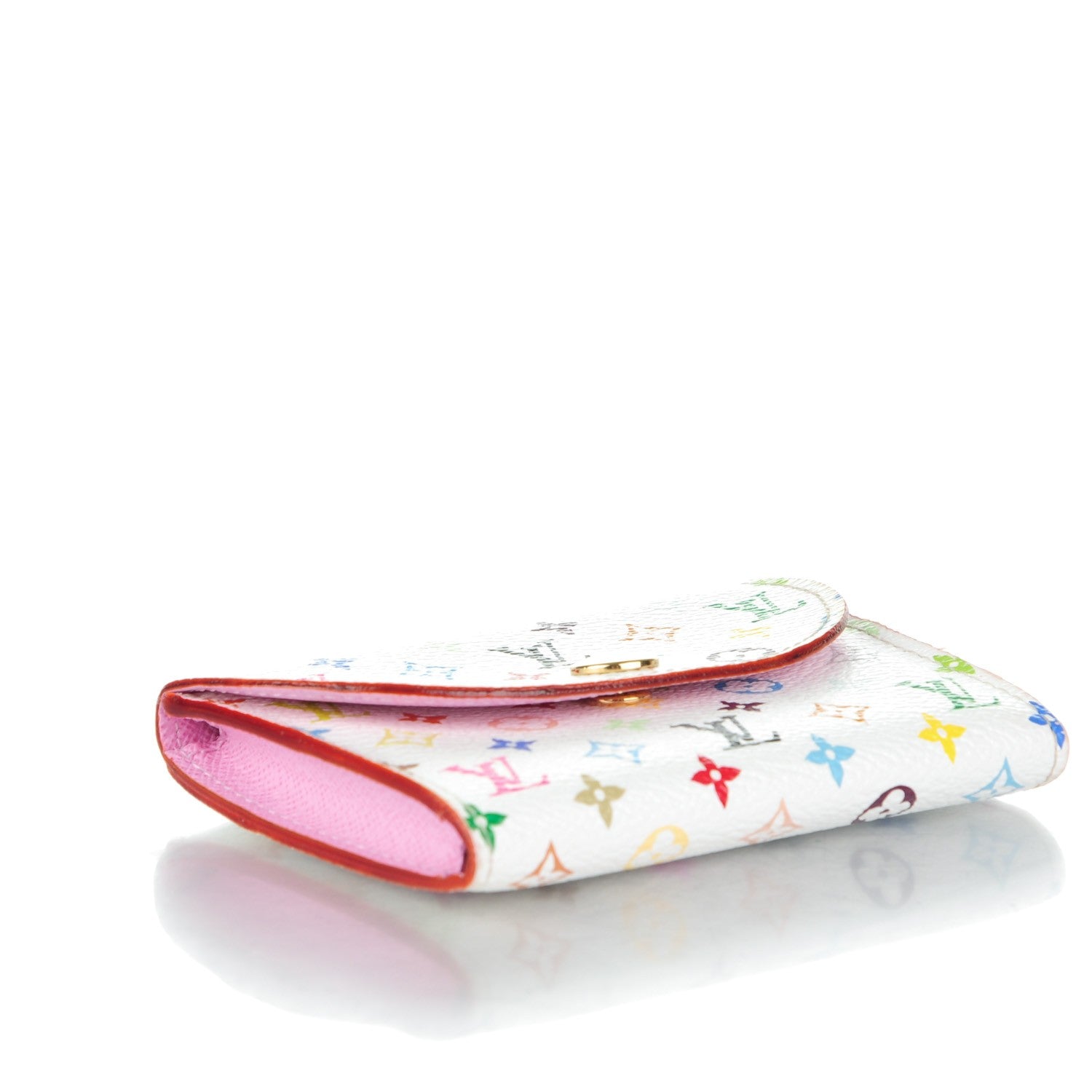 Louis Vuitton Monogram Multicolor Business Card Holder White Litchi 4 of 7