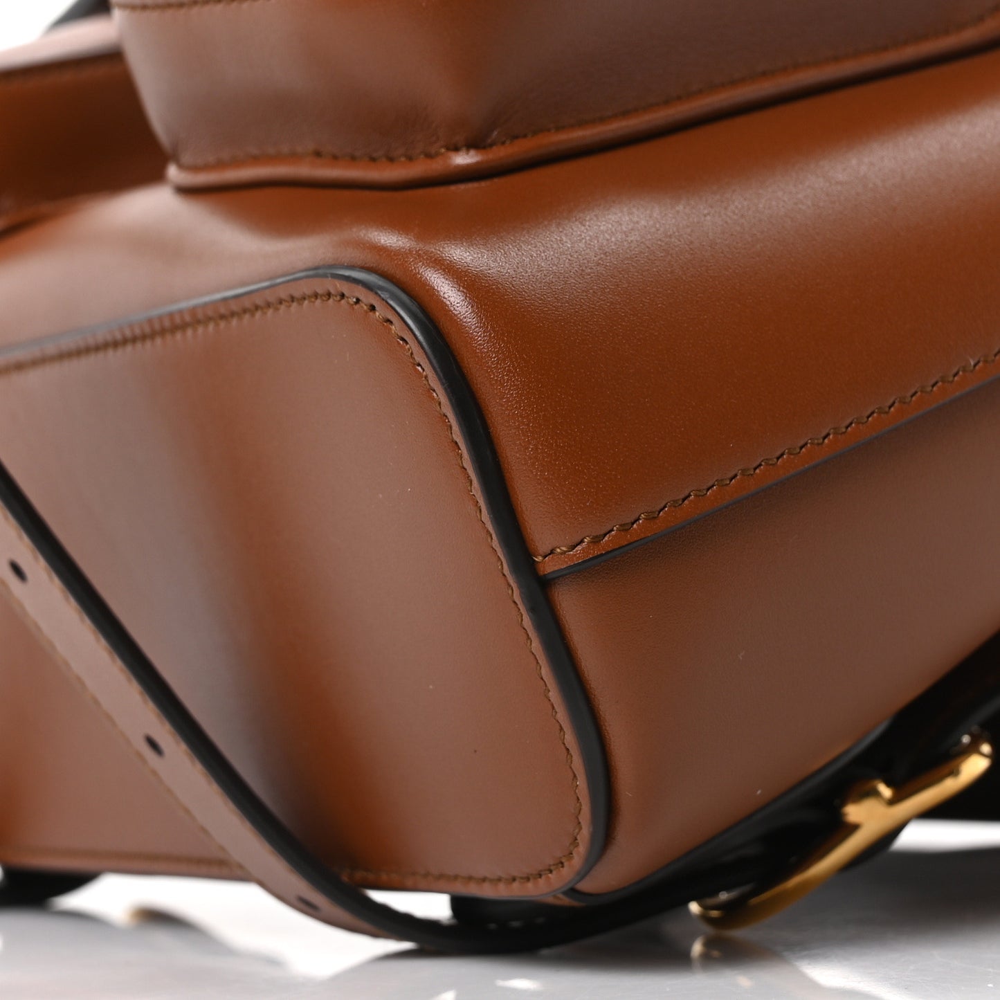 Calfskin Bamboo Backpack Brown