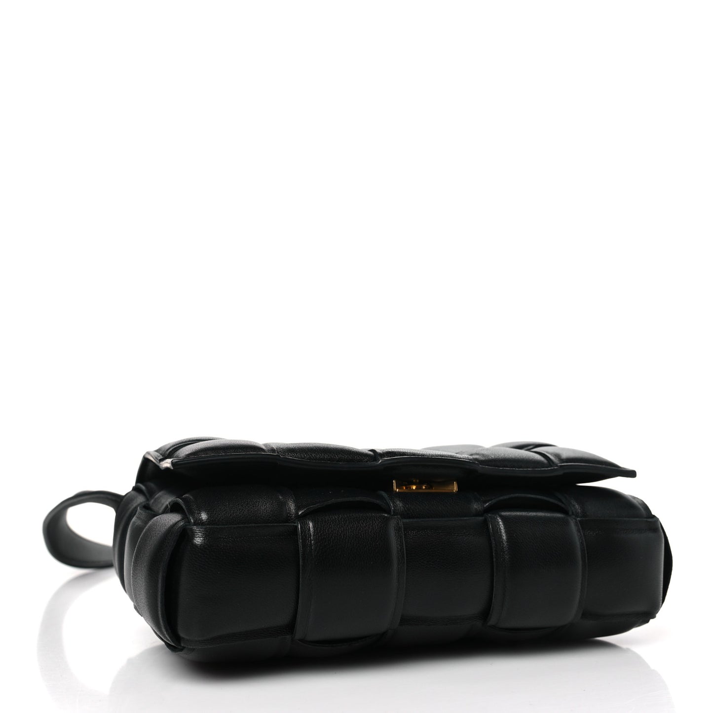 Nappa Intrecciato Small Padded Cassette Crossbody Bag Black