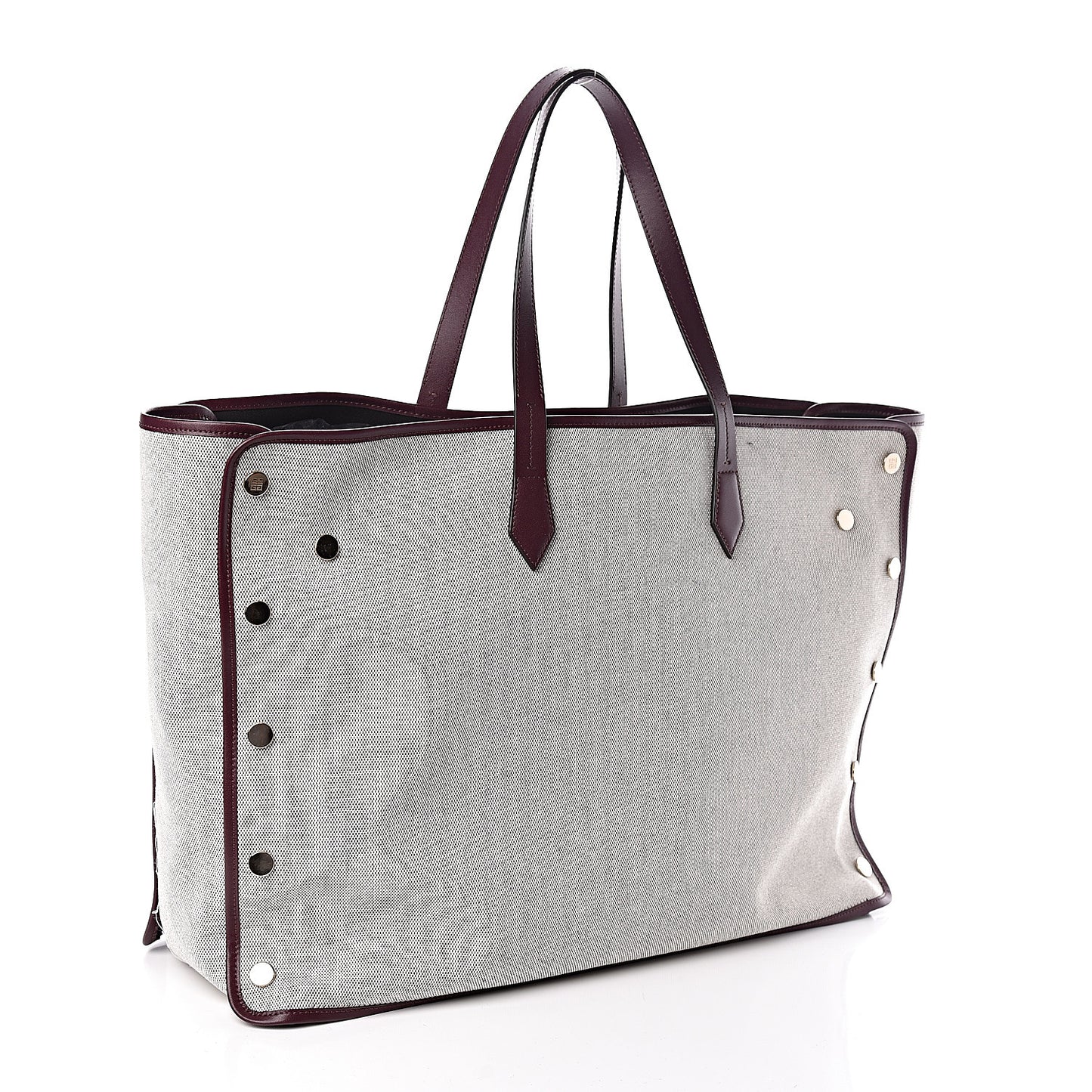 Canvas Large Bond Shopper Tote Aubergine
