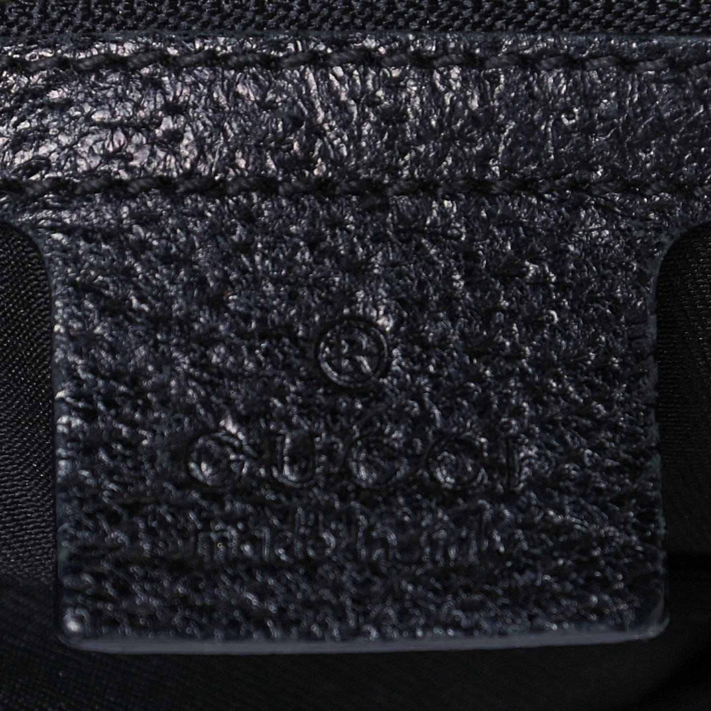 Velvet Horsebit Embossed Glam Hobo Black