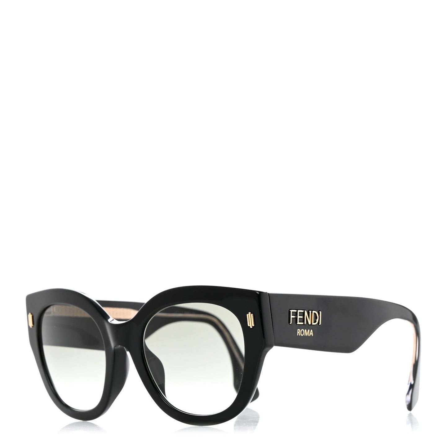 Acetate Cat Eye Sunglasses FF0452 Black