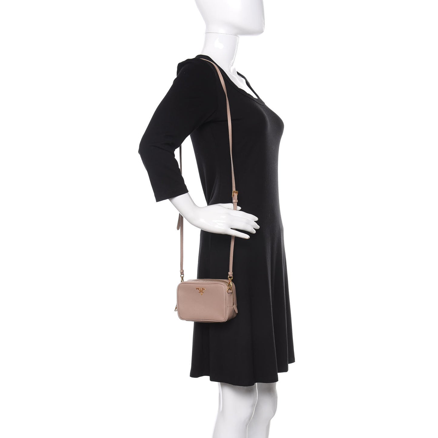 Saffiano Mini Camera Crossbody Cammeo