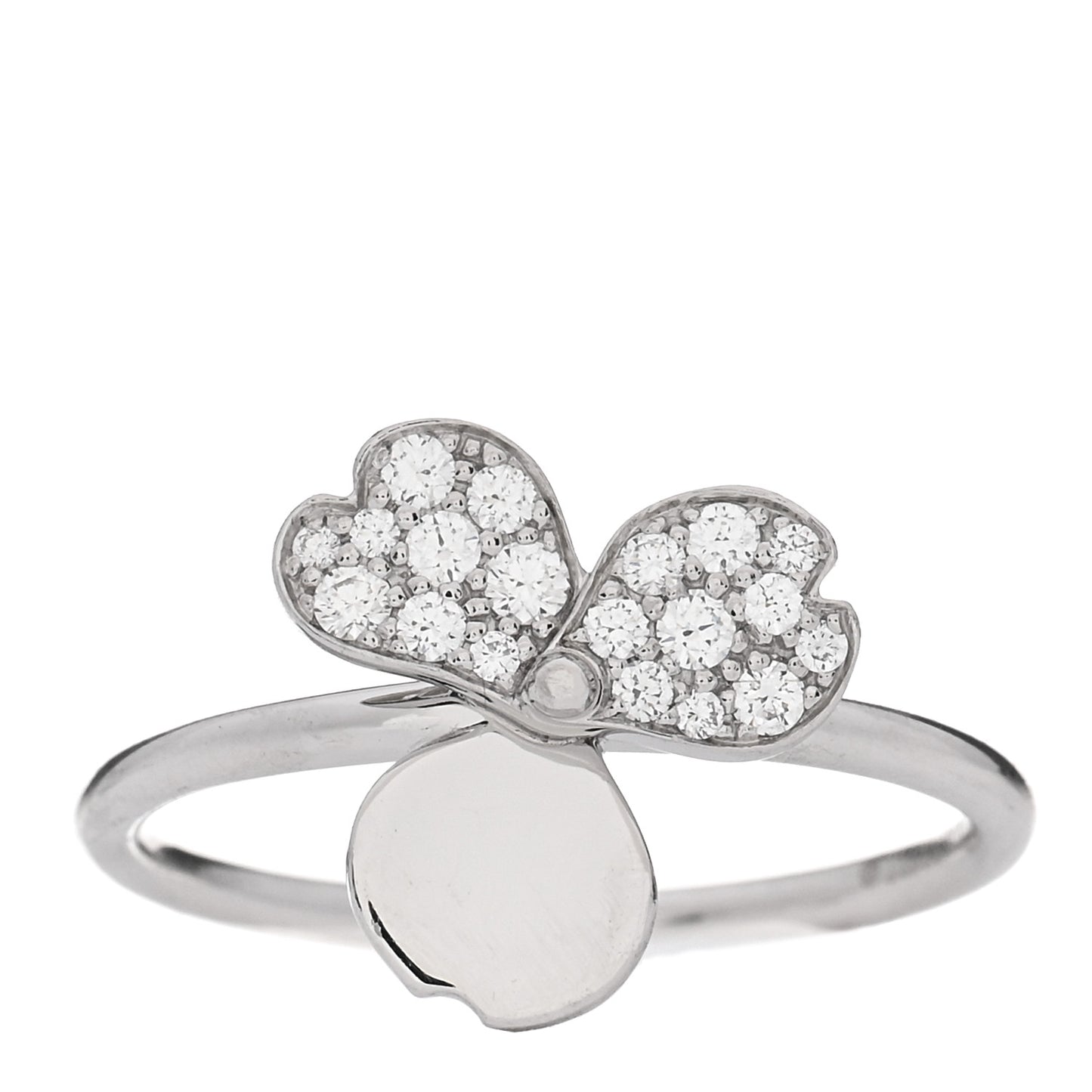 Platinum Diamond Paper Flowers Ring 54 7