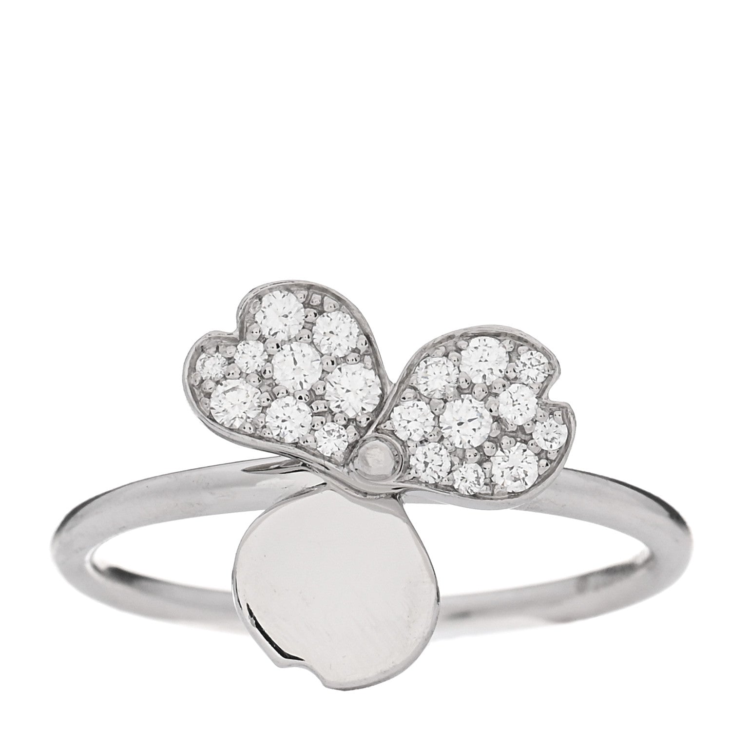 Tiffany Platinum Diamond Paper Flowers Ring 54 7 1 of 5