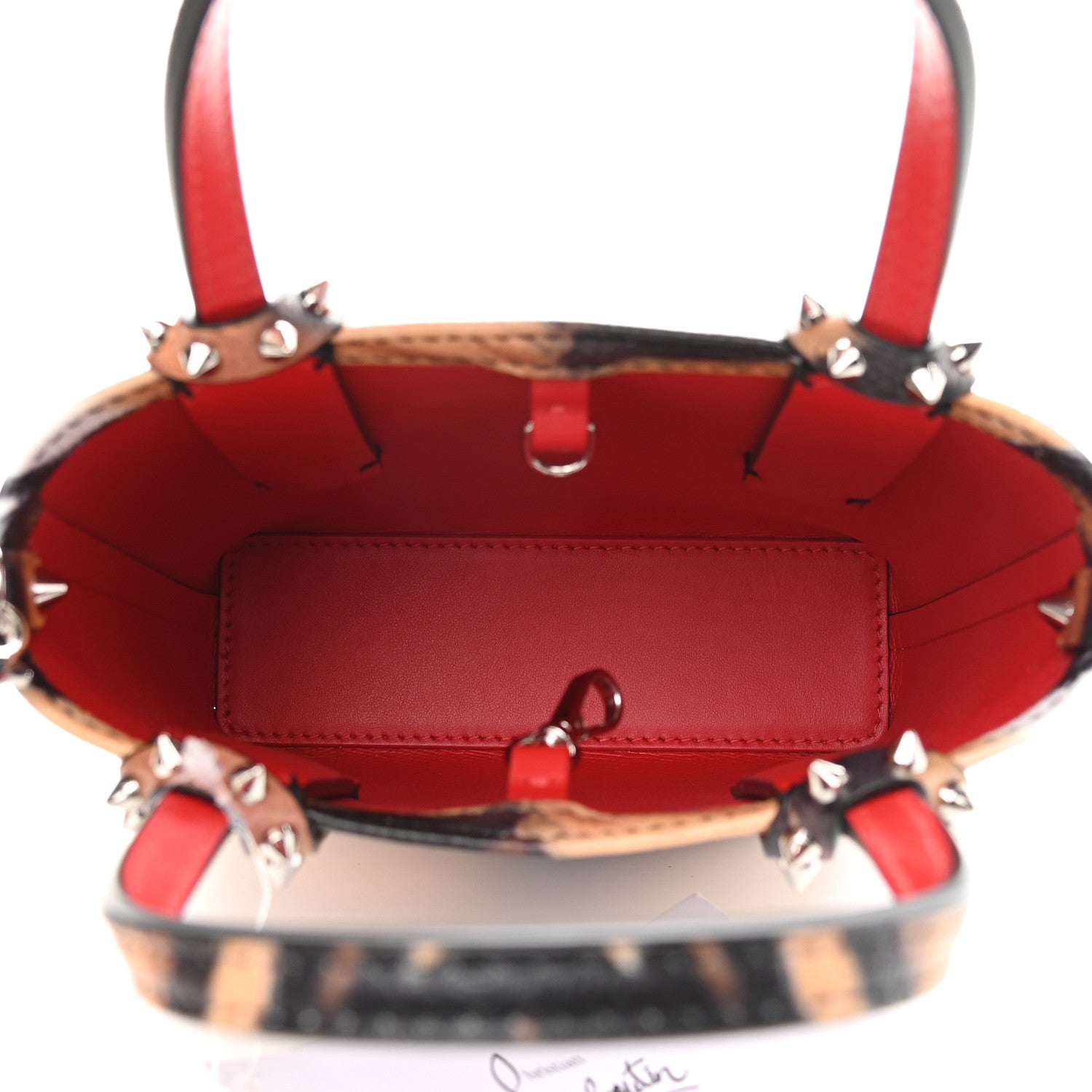 Christian Louboutin Calfskin Bengal Mini North South Cabata Tote Multicolor 5 of 9