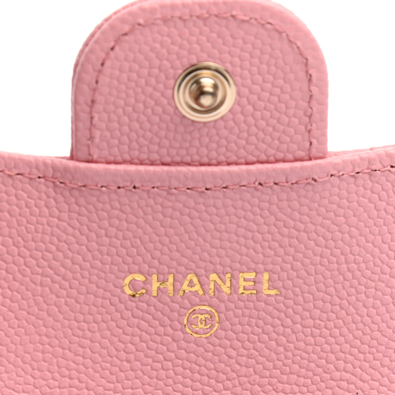 Chanel Caviar Quilted Flap Card Holder Wallet Pink 6 of 8