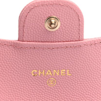 Chanel Caviar Quilted Flap Card Holder Wallet Pink 6 of 8