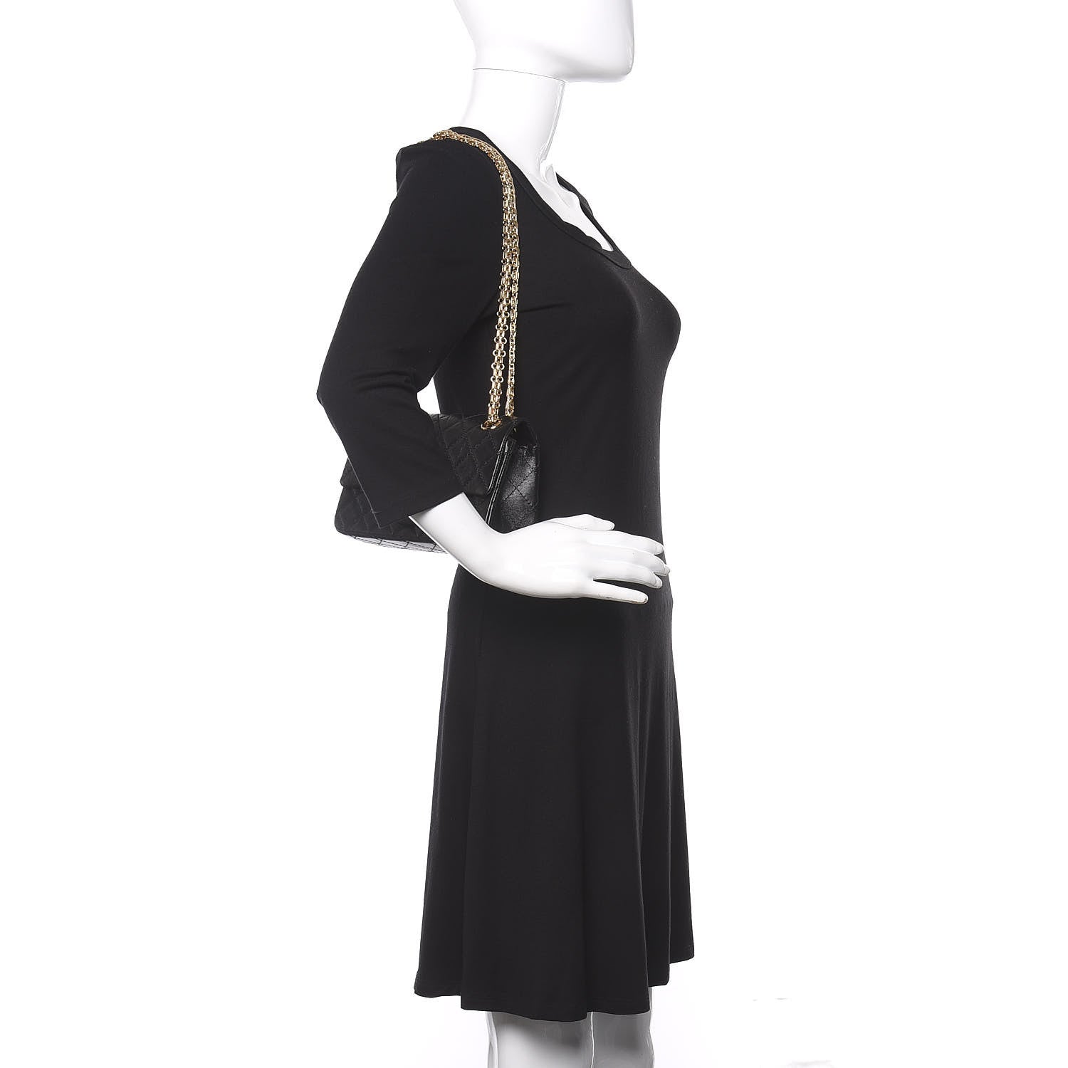 Chanel Aged Calfskin Quilted 2.55 Reissue Mini Flap Black 2 of 11