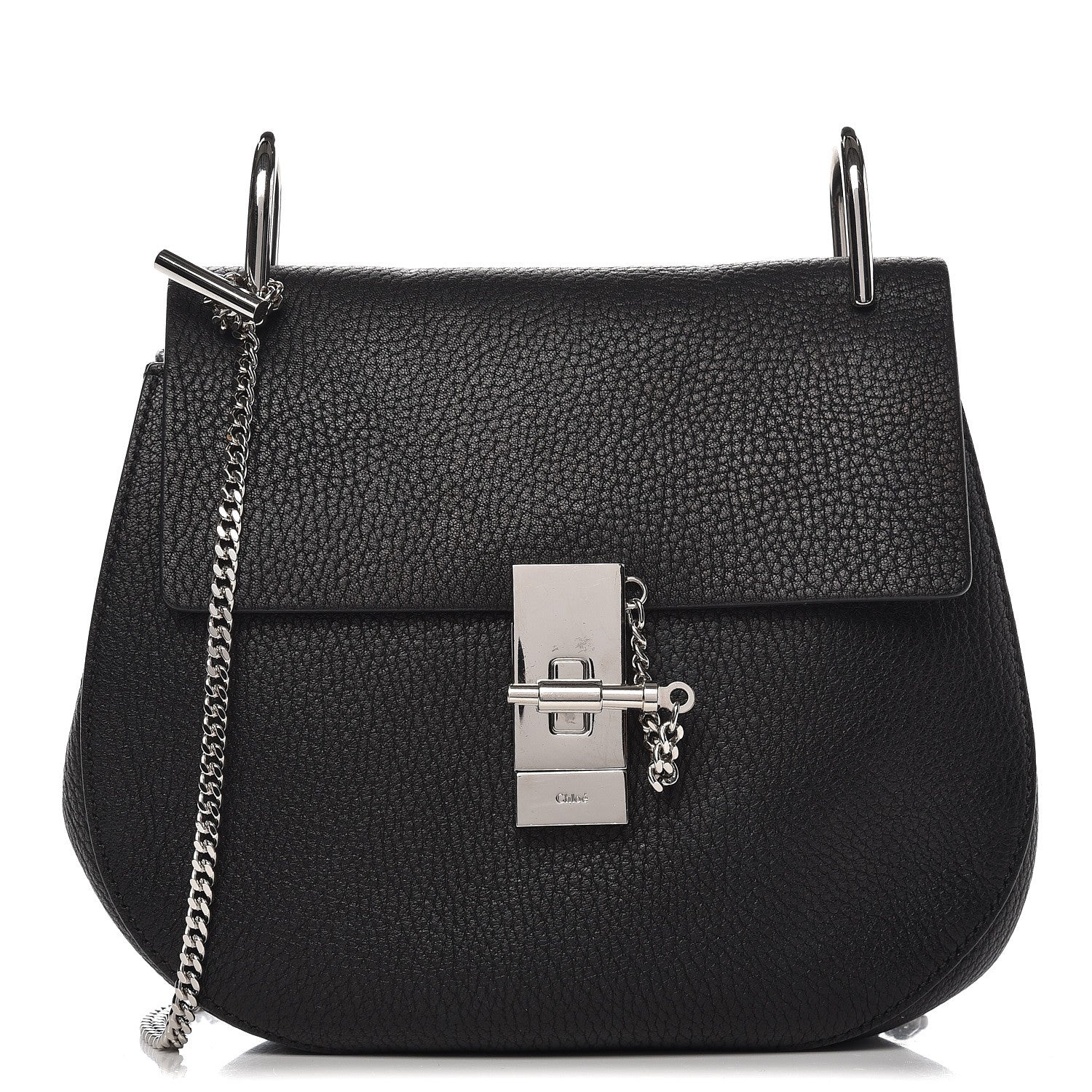 Chloe Grained Lambskin Drew Shoulder Bag Black 1 of 10