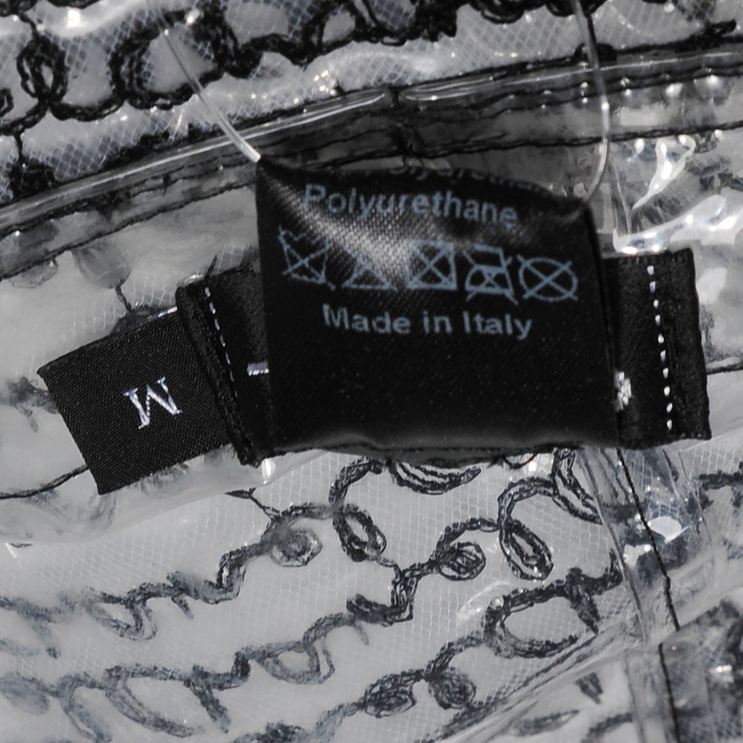Polyurethane Logo Bucket Rain Hat M White Black