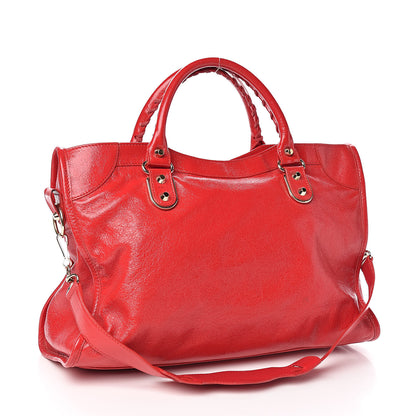 Balenciaga Glossy Nappa Gold Metallic Edge Hardware City Rouge Grenade 3 of 10