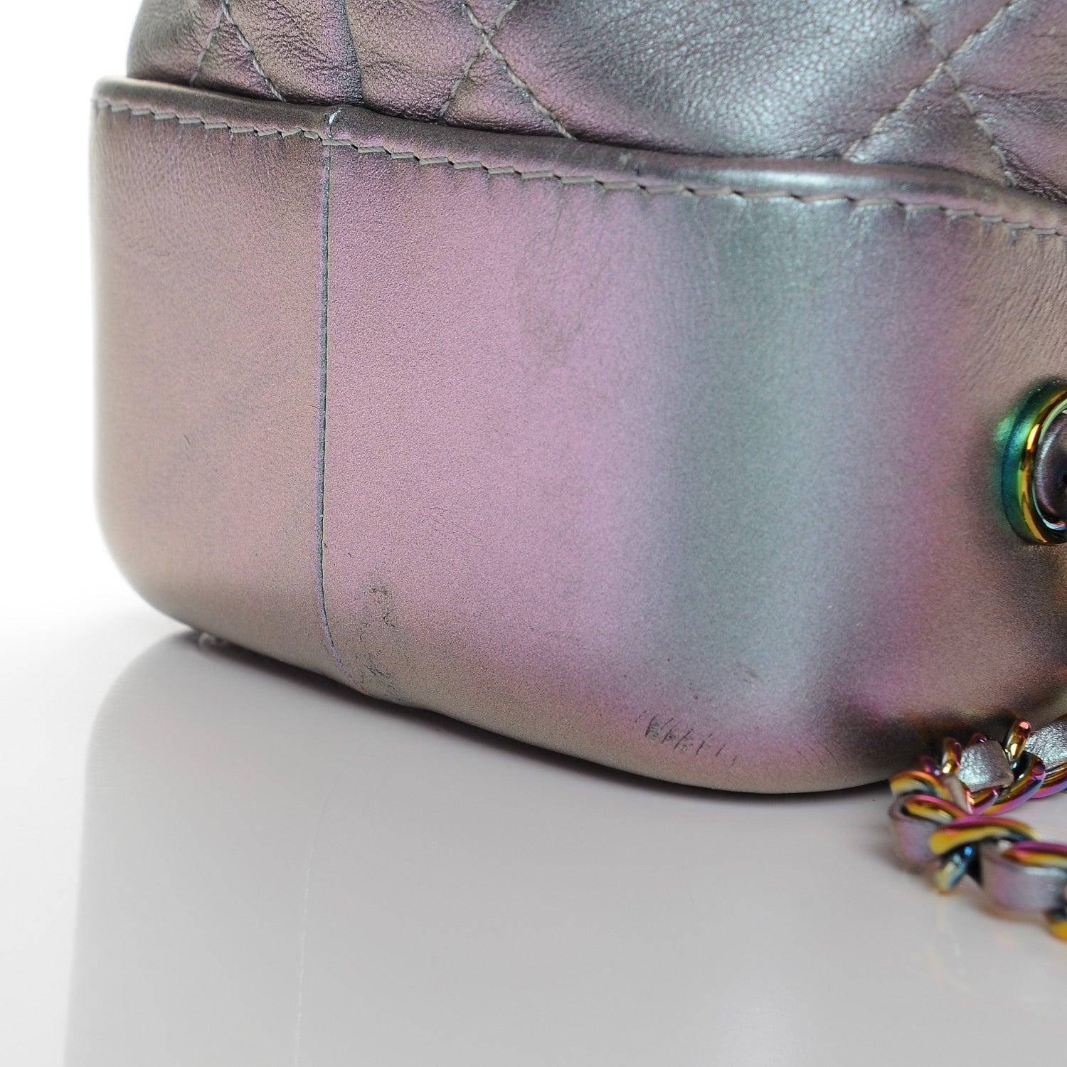 Chanel Iridescent Lambskin Calfskin Quilted Gabrielle Backpack Light Purple 8 of 9