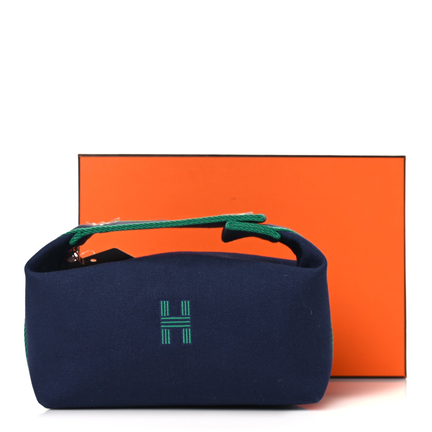 Hermes Canvas Small Bride-A-Brac Pouch Marine 9 of 9