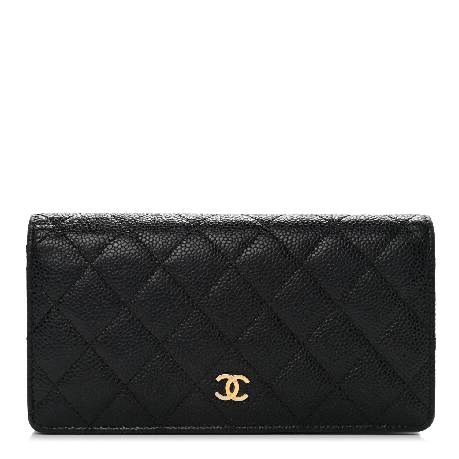 Chanel Caviar Quilted Yen Wallet Black 1 of 10