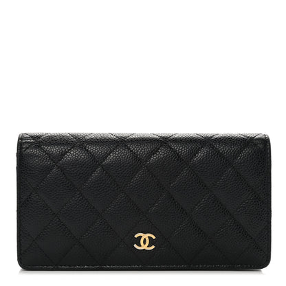 Chanel Caviar Quilted Yen Wallet Black 1 of 10
