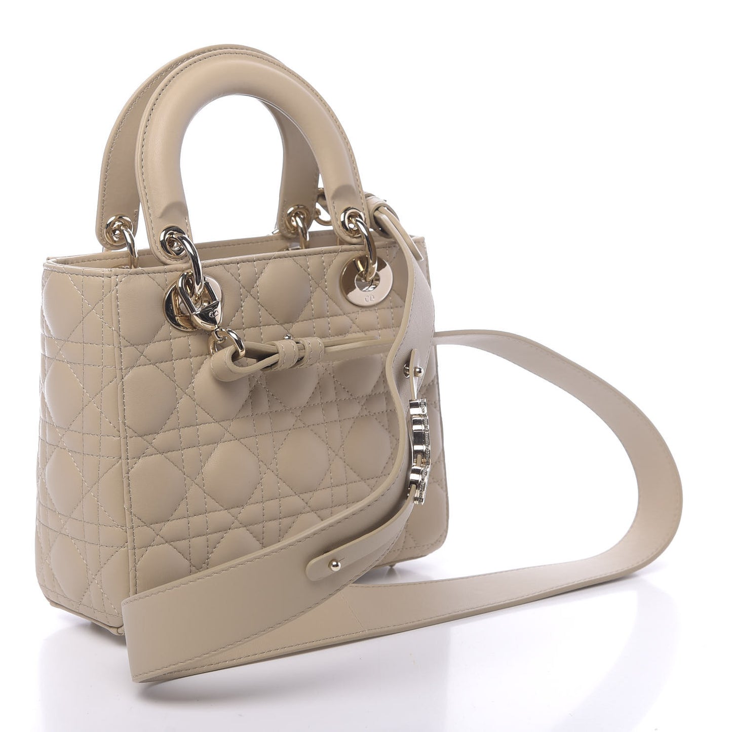 Lambskin Cannage Small My ABCDior Lady Dior Beige