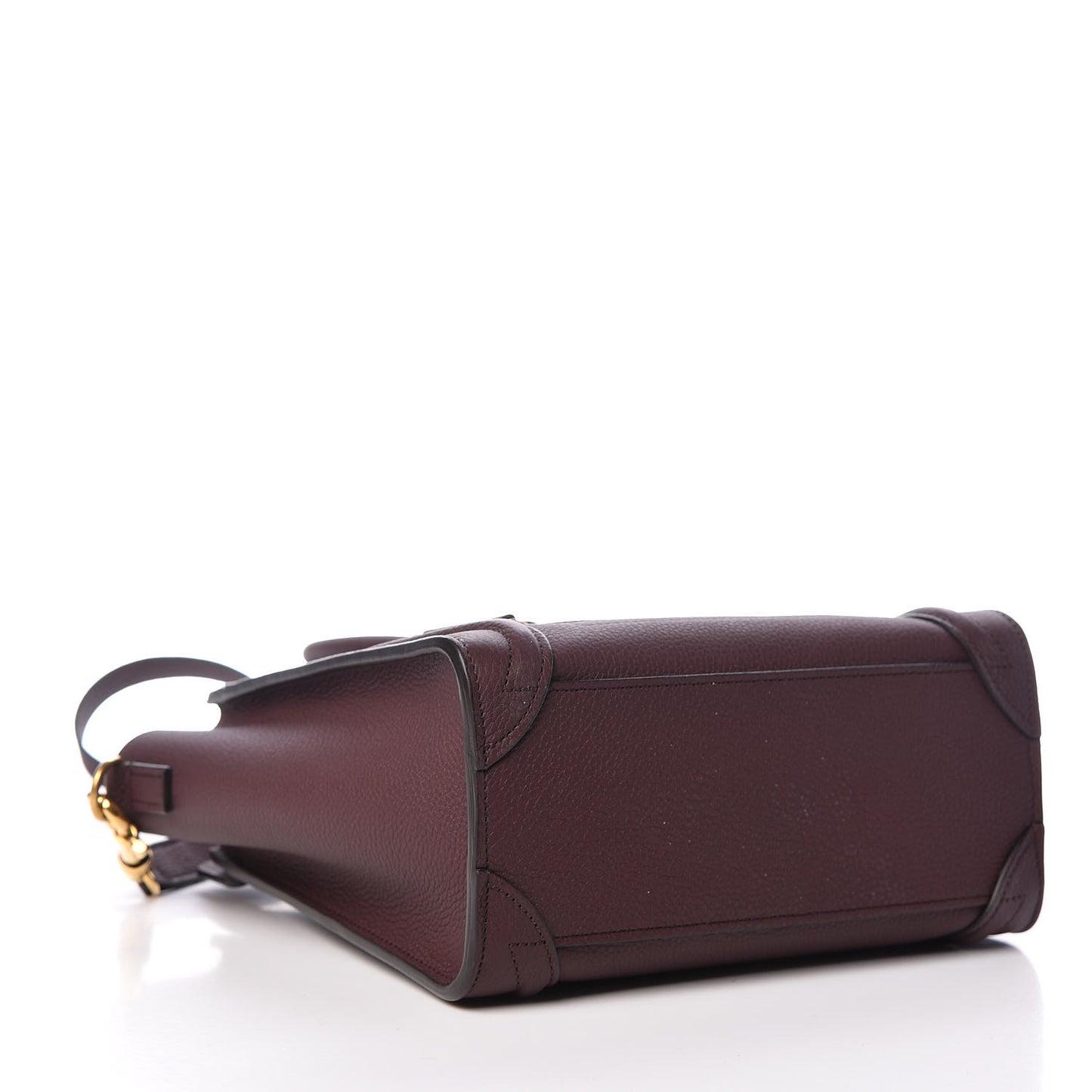 Drummed Calfskin Nano Luggage Dark Wine