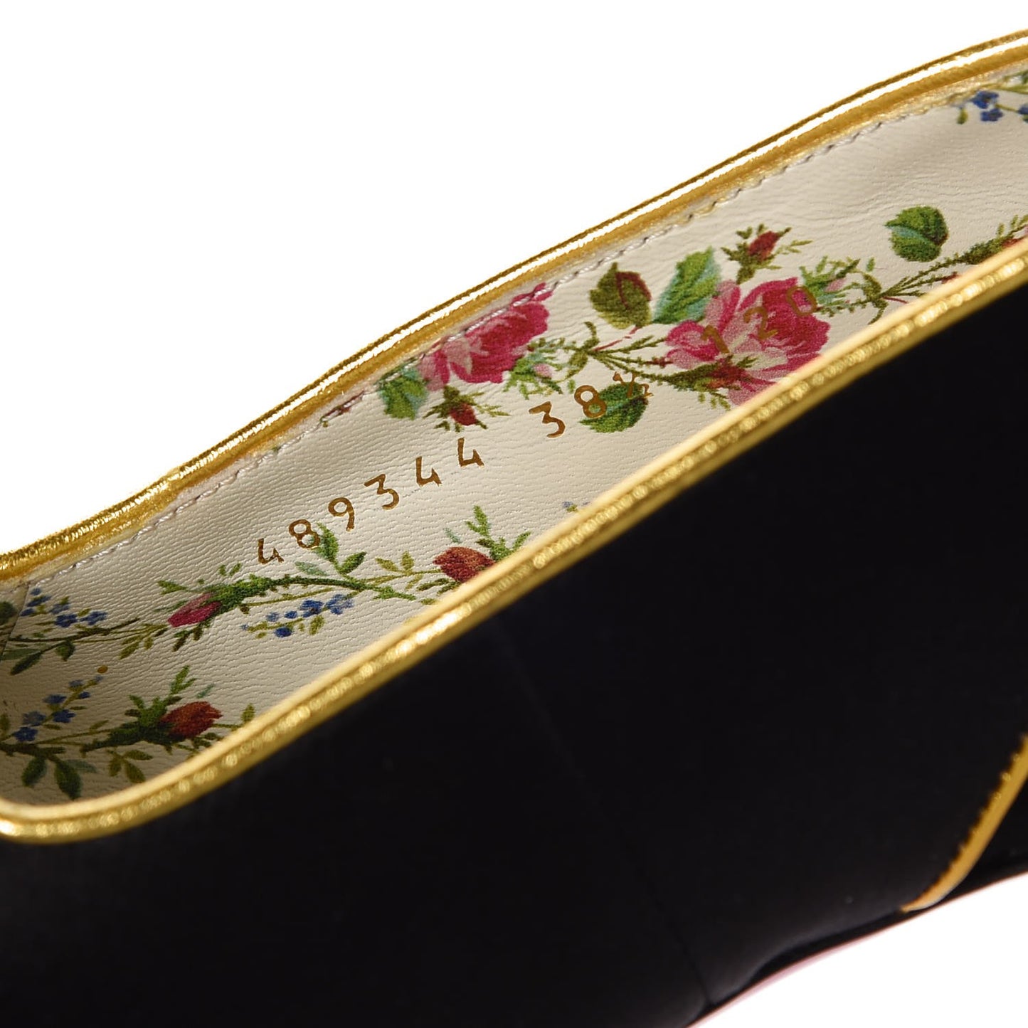 Satin Embroidered Dragon Caspar Pumps 38.5 Black